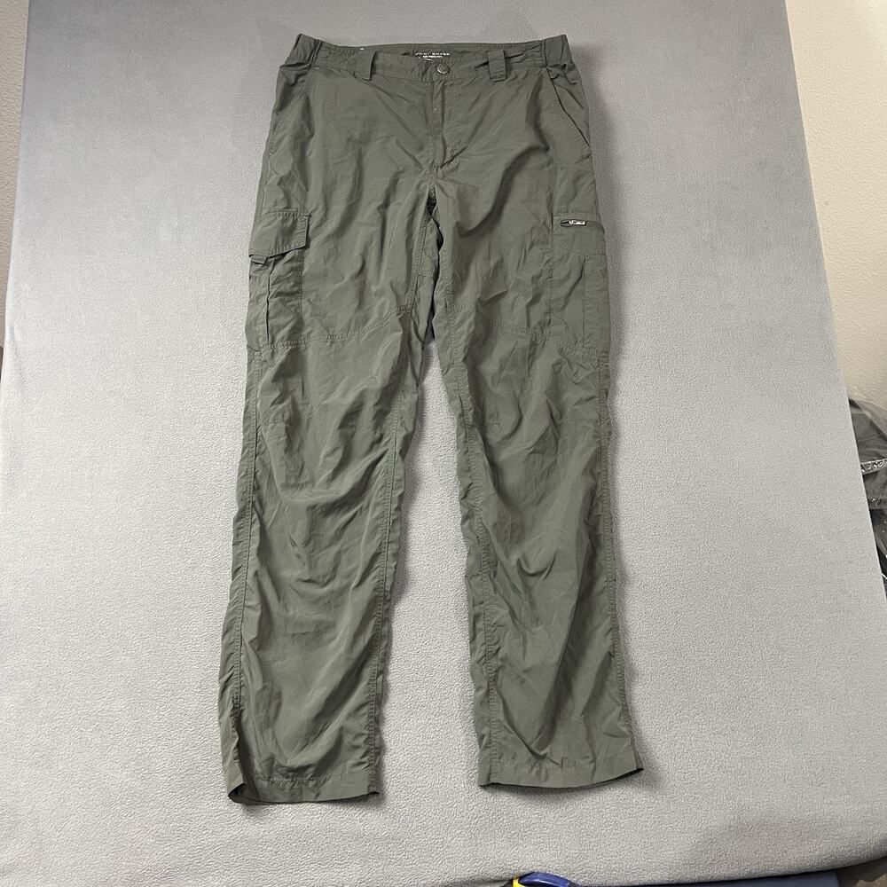 Columbia Pants Mens 36X34 Green Omni Shade Hiking Trail Cargo Outdoors